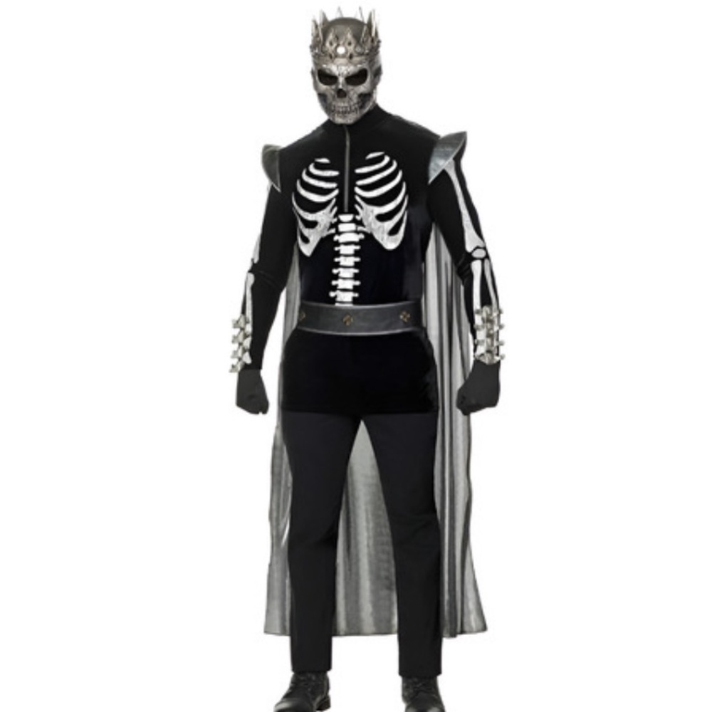 Spirit Skeleton King Costume - Black and Gray